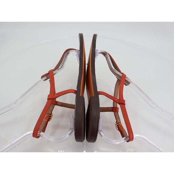 Sam Edelman Women Gigi Slingback Thong Sandals Size 7 Orange Croc Leather Flats - Picture 7 of 10